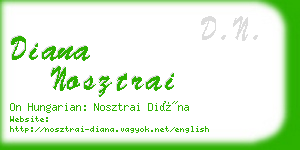 diana nosztrai business card